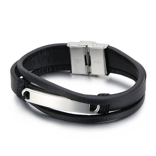 Planderful Titanium Steel Bracelet For Men Woven Design