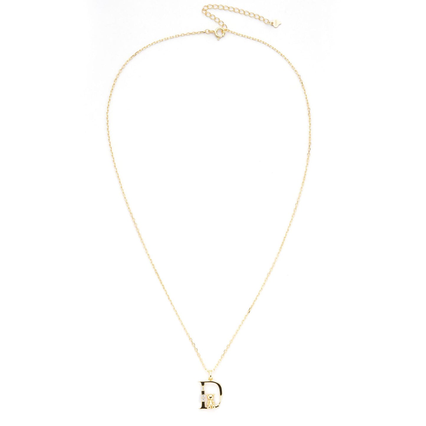 Korean Internet Celebrity Temperament Bear Letter Necklace