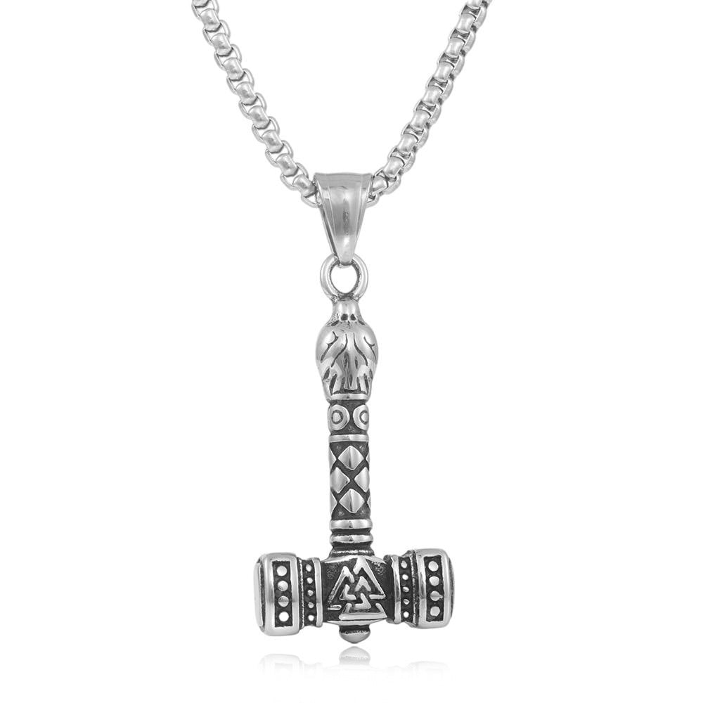 European And American Stainless Steel Viking Triangle Pendant