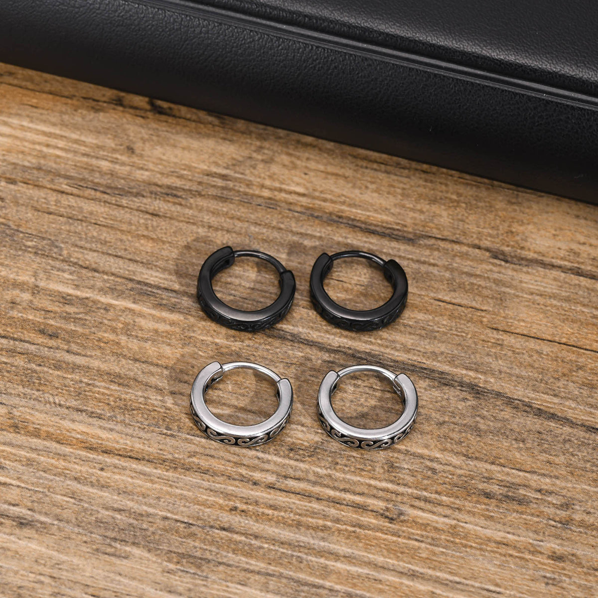Single Earrings — Black or Silver