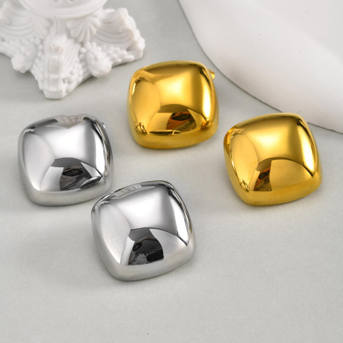 Stainless Steel Geometric Earrings