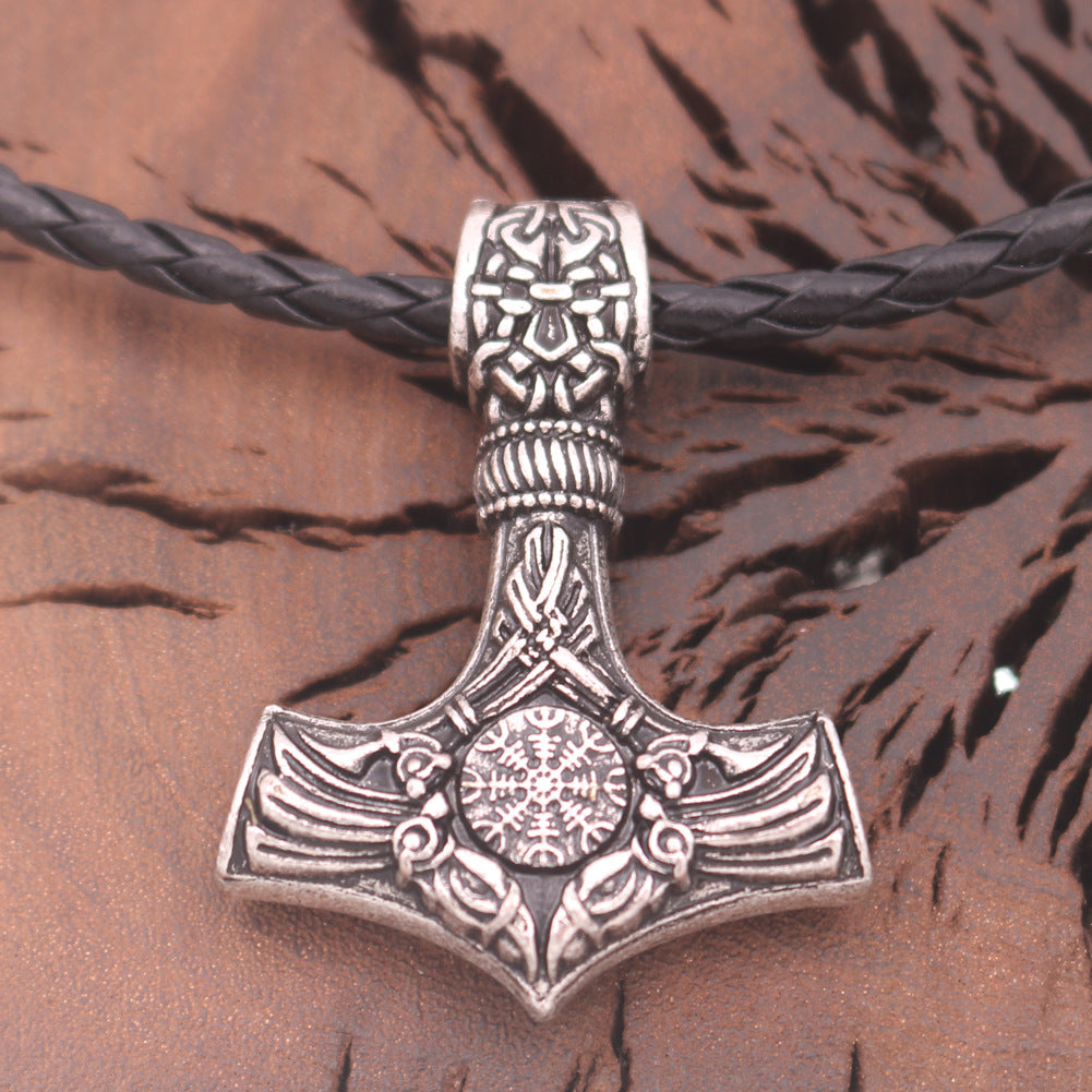 Viking Legacy Starry Sky Compass Necklace for Men