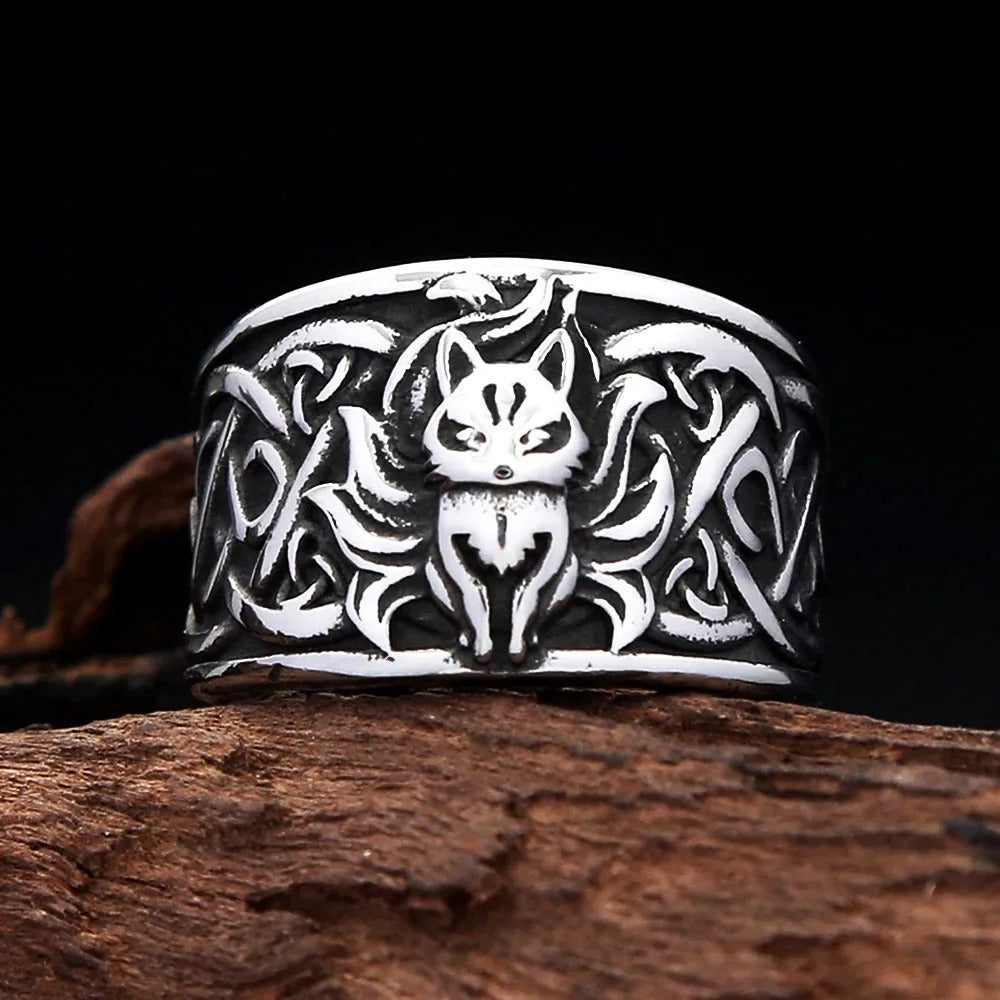 Vintage Viking Stainless Steel Men's Ring