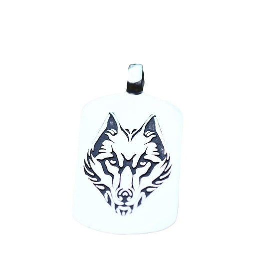 Personalized Retro Wolf Head Pendant in Titanium Steel for Men - Europe and US Market
