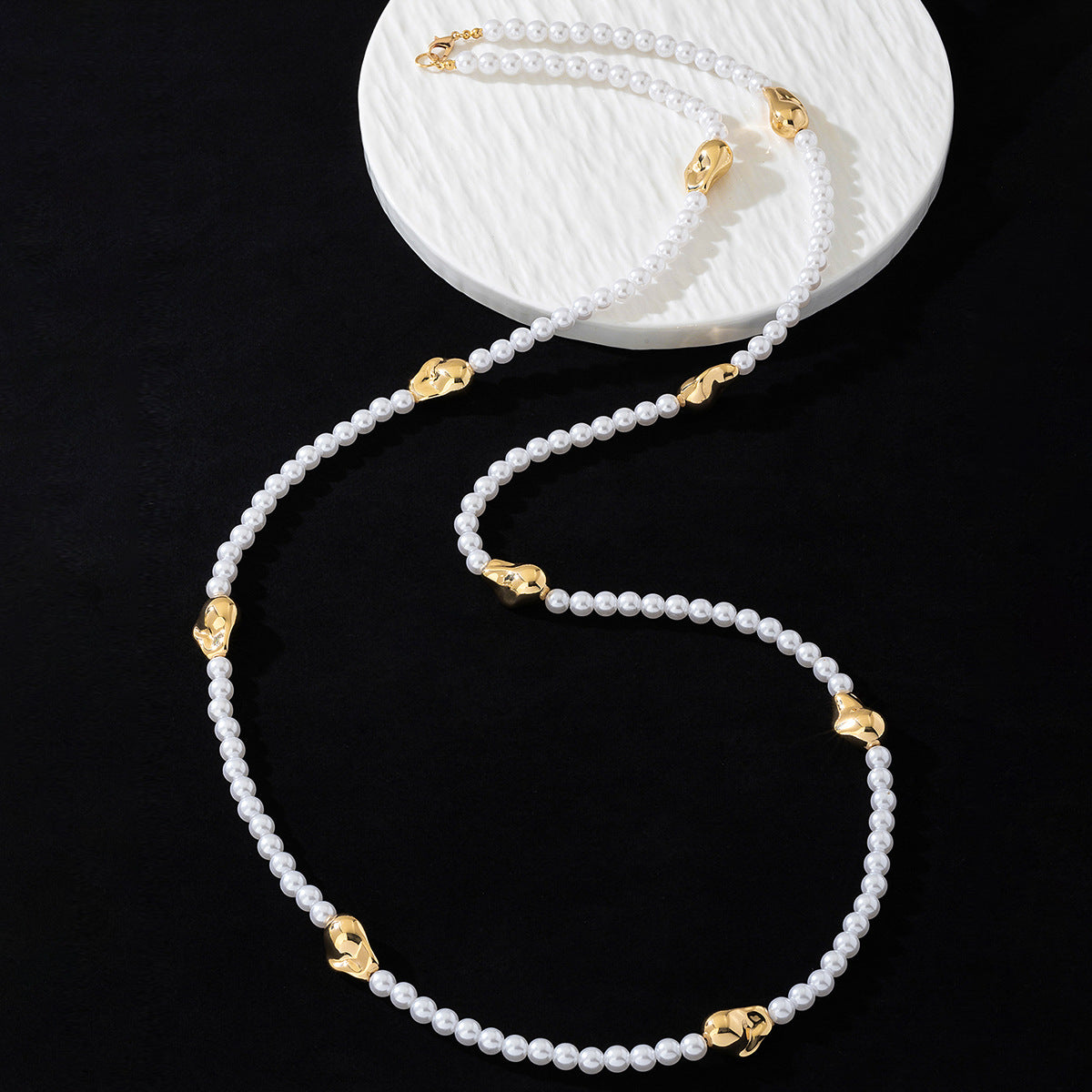 Planderful Vienna Verve Necklace – Elegant Multi-Layer Imitation Pearl Design