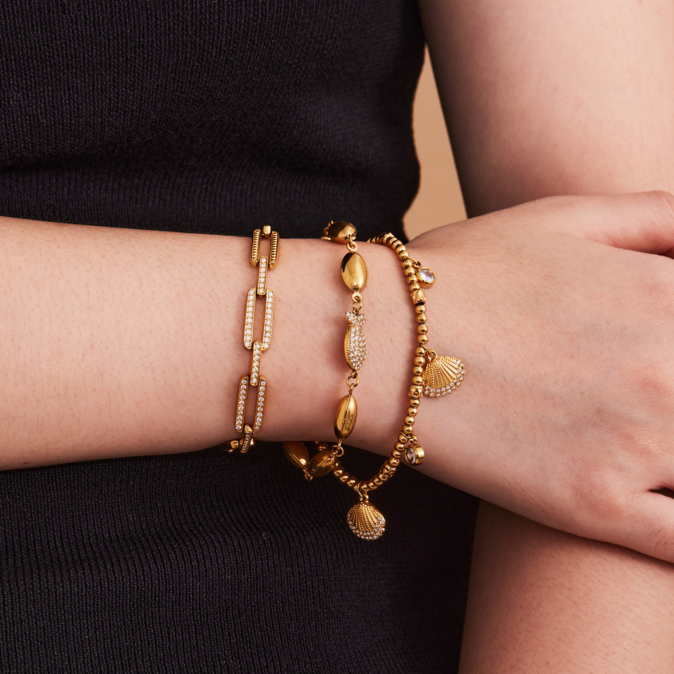 Planderful Polished Stainless Zirconium Bracelet Women