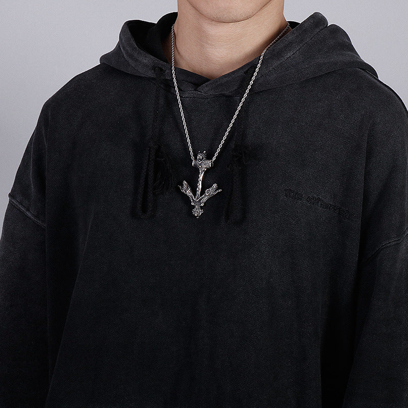 Viking Warrior Titanium Steel Snake Pendant for Men