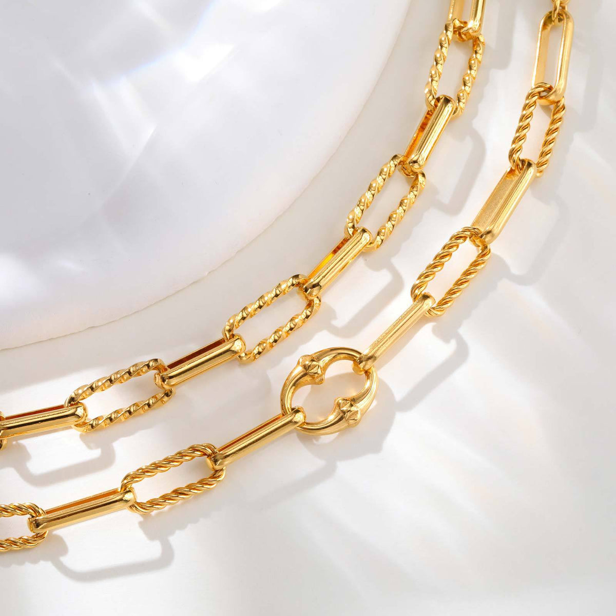 Handmade Chain Gold Stainless Steel Bracelet