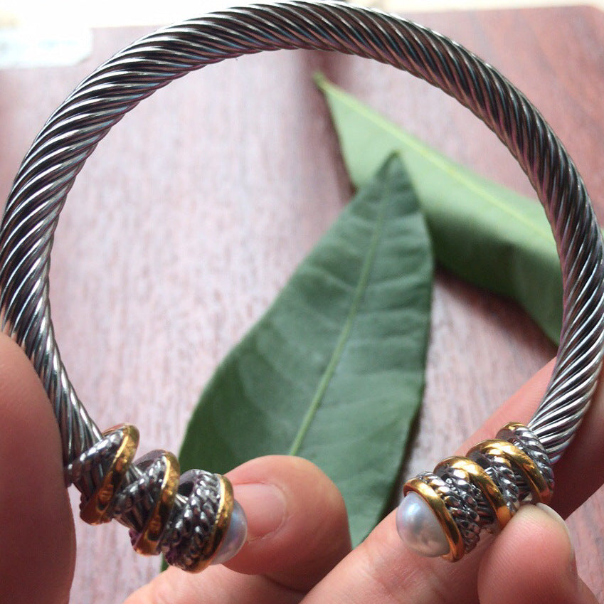 Planderful Everyday Genie Stainless Steel Cable Bracelet For Women Durable Sleek Modern Jewelry