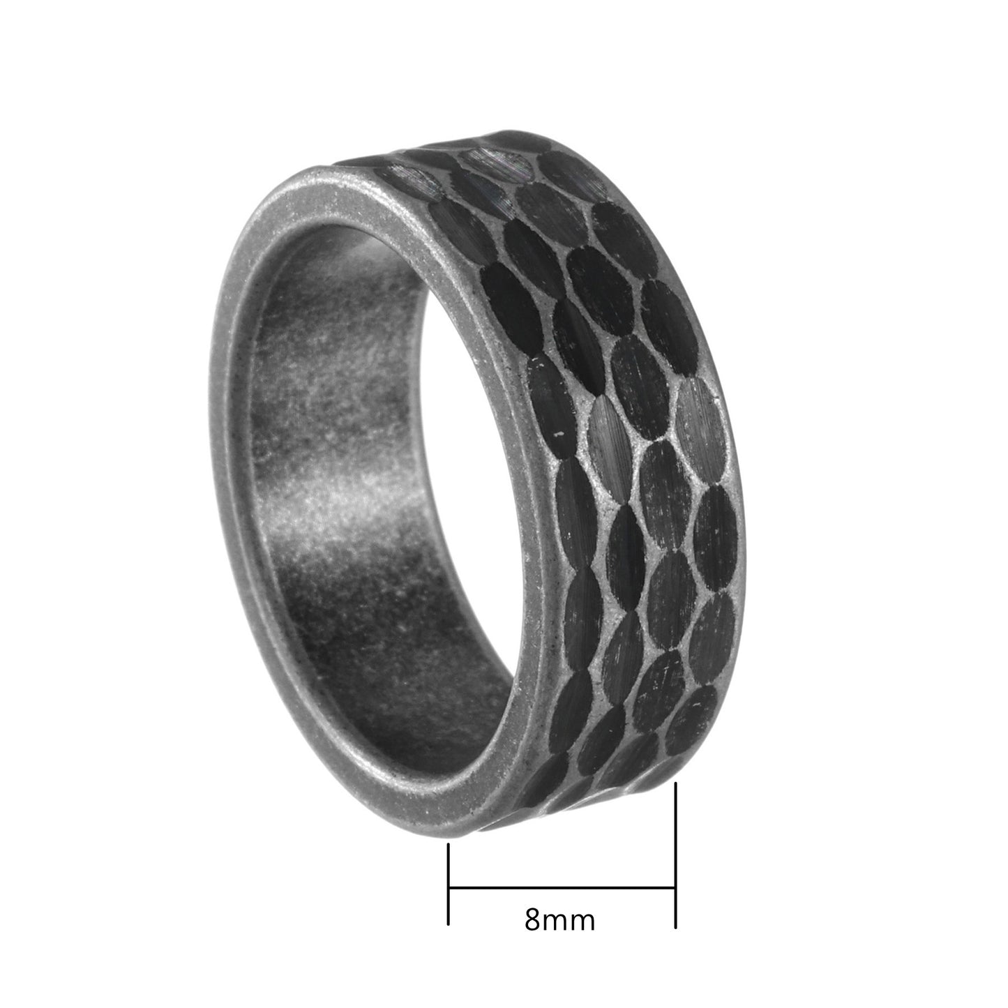 Planderful Everyday Genie Hammer Pattern Mens Ring Hip Hop