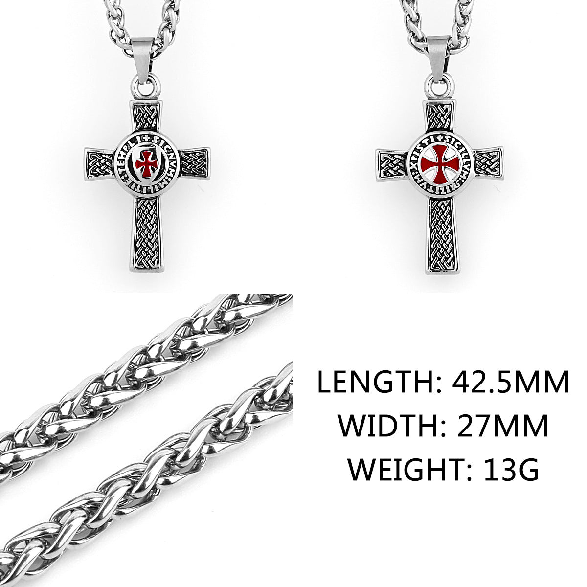 1. Planderful Mens Titanium Steel Cross Pendant Necklace Simple Hip Hop Jewelry Gift For Him Premium Everyday