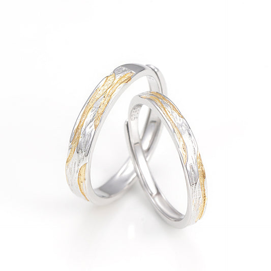 S925 Sterling Silver Tyndall Couple Ring — Adjustable