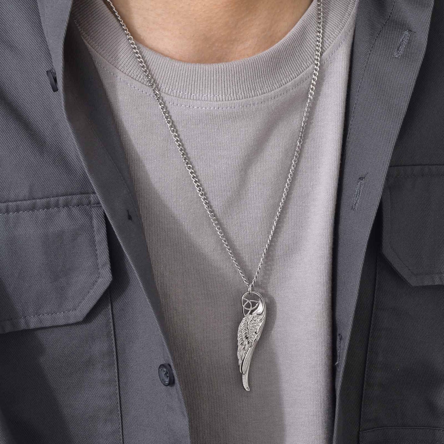 European and American Jewelry Steel Men's Necklace Pendant