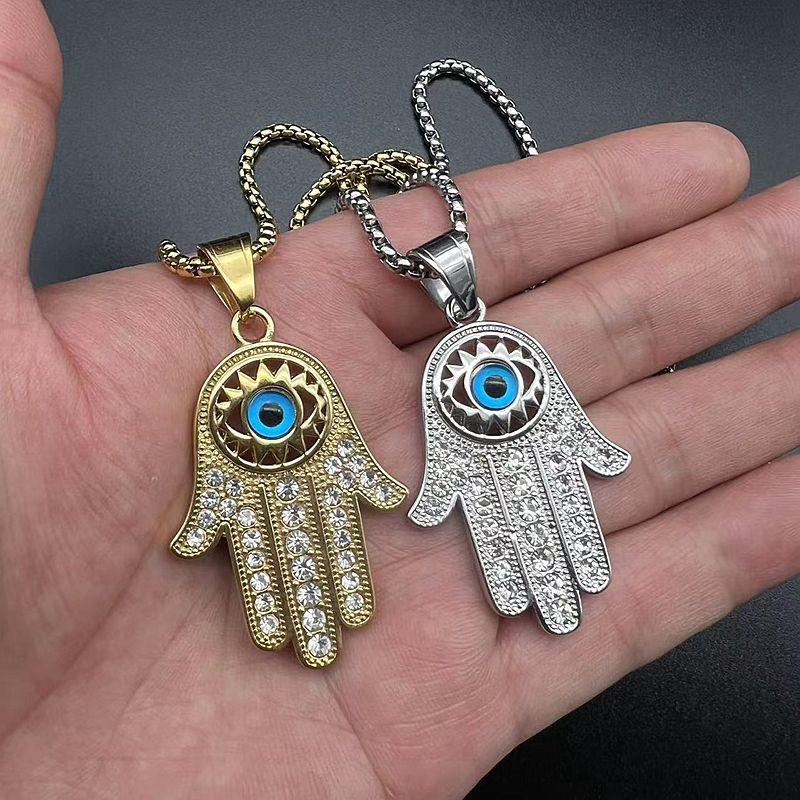 Rhinestone Necklace – Statement Fatima Hand