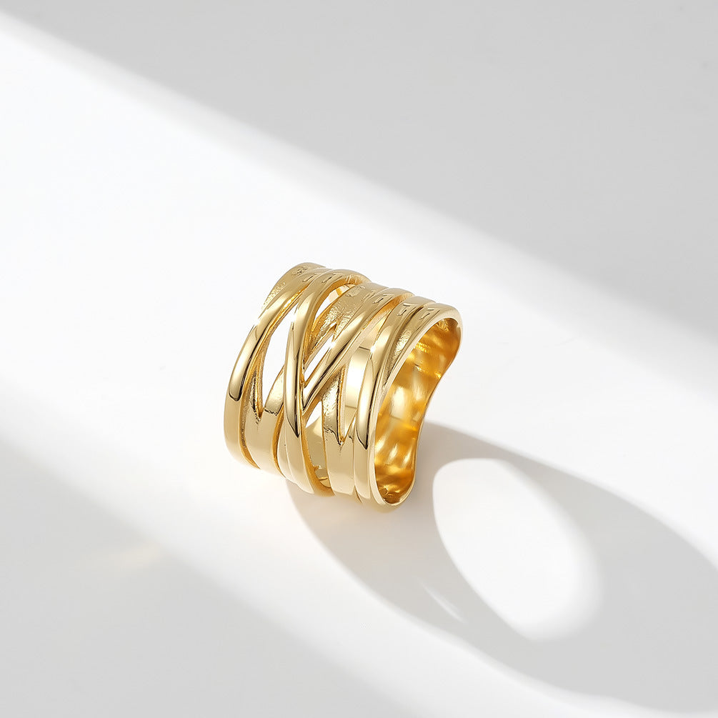 Steel Ring – Statement Three-Dimensional Woven