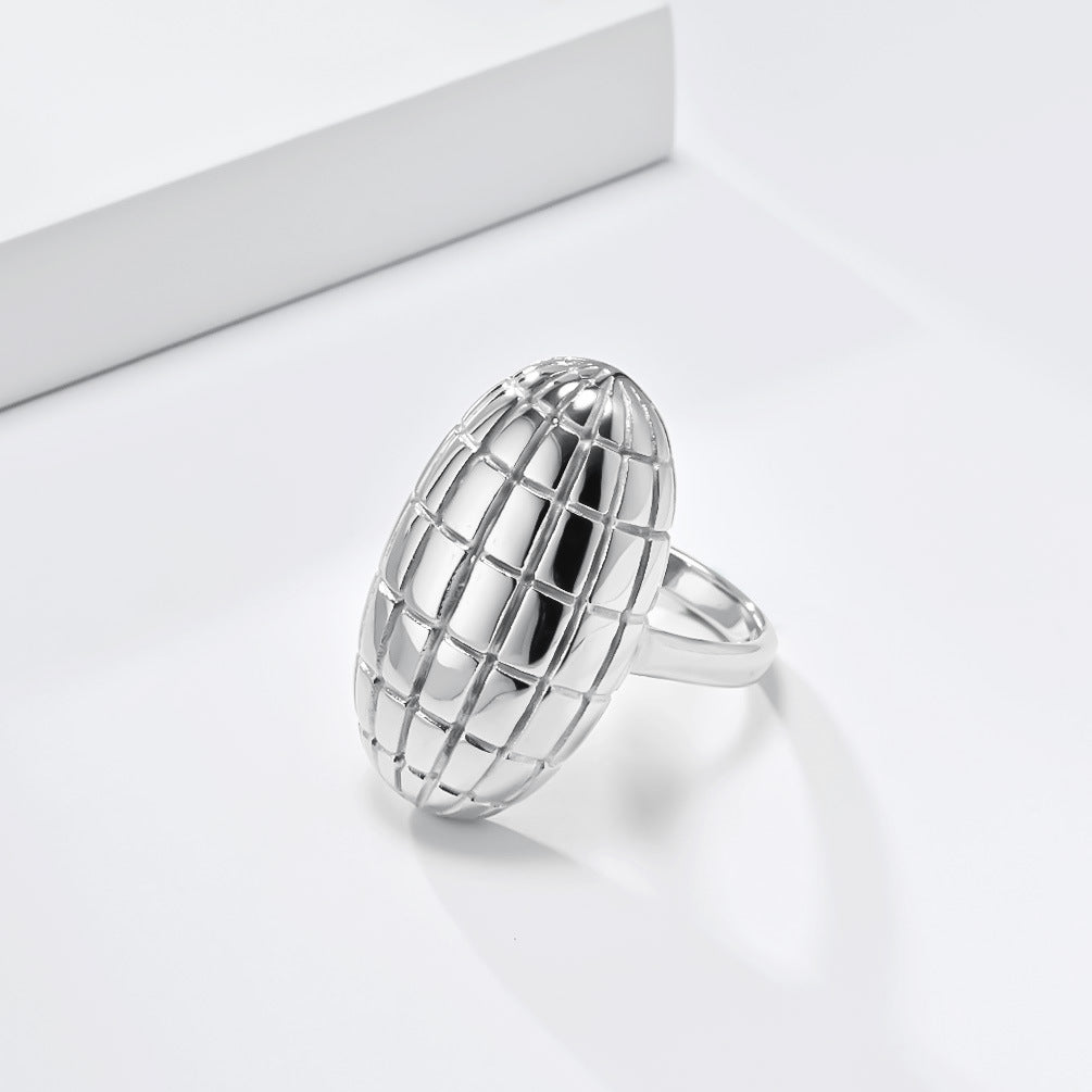 Planderful Titanium Steel Ring For Women High-End Light Luxury Fashion Ring Niche Design Elegant Everyday Jewelry