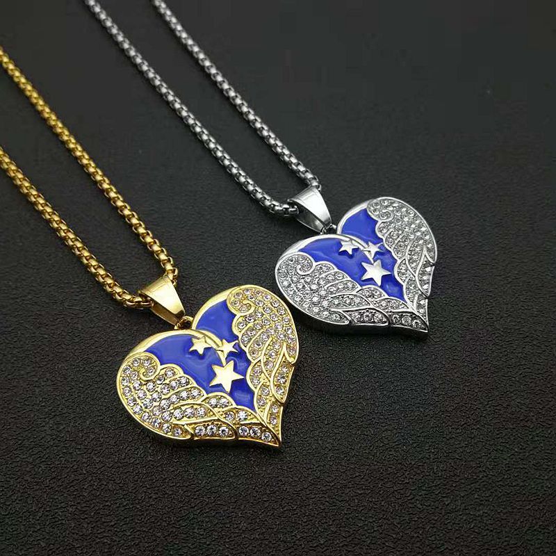 Rhinestone Necklace – Dainty Gold Plated Hip Hop Pendant