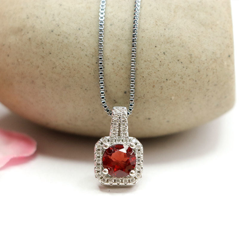 Garnet Mini Handbag Pendant — No Chain