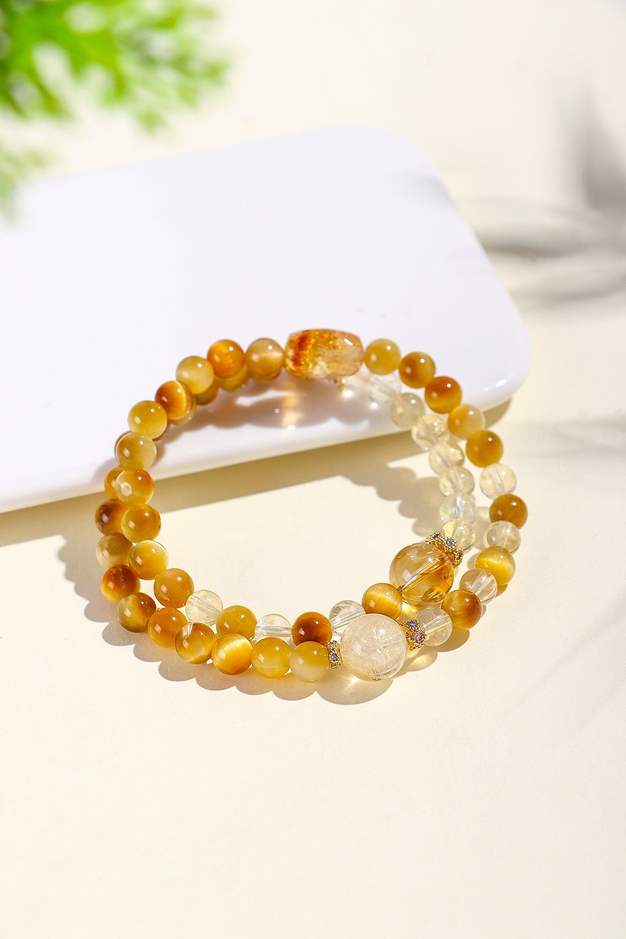 Planderful Fortune's Favor Bracelet – Elegant Double Circle Design with Lucky Crystals