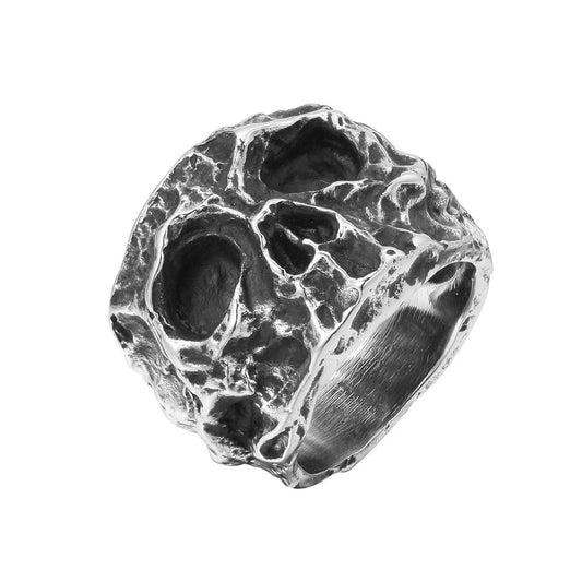 Skull Signet Titanium Steel Ring