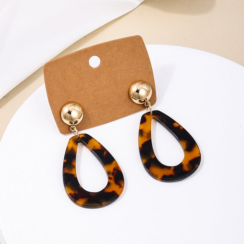 Luxurious Acrylic Geometric Earrings - Vienna Verve Collection