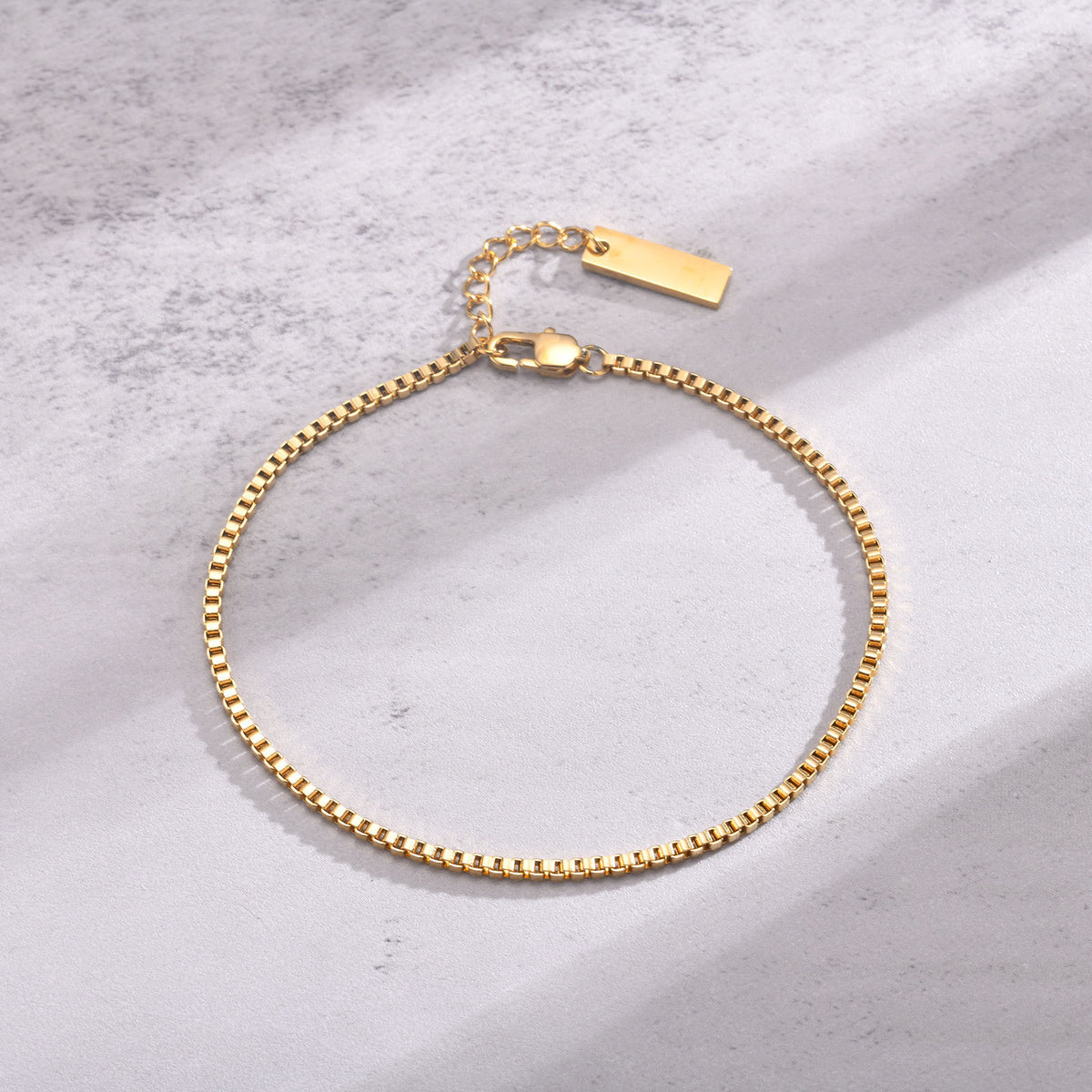 Gold-Plated Stainless Steel Bracelet for Men