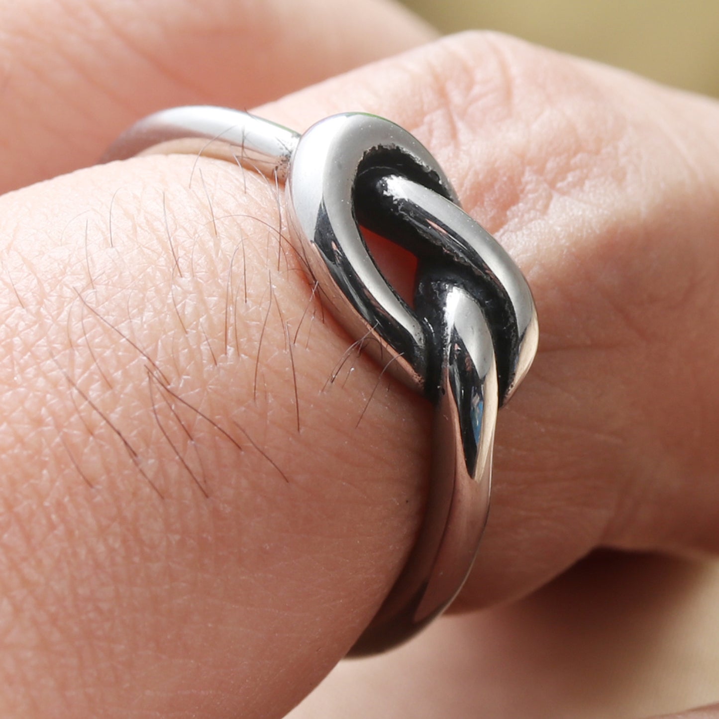 Titanium Steel Braided Knot Ring for Men - Retro Trendy Personalized Jewelry Accessory