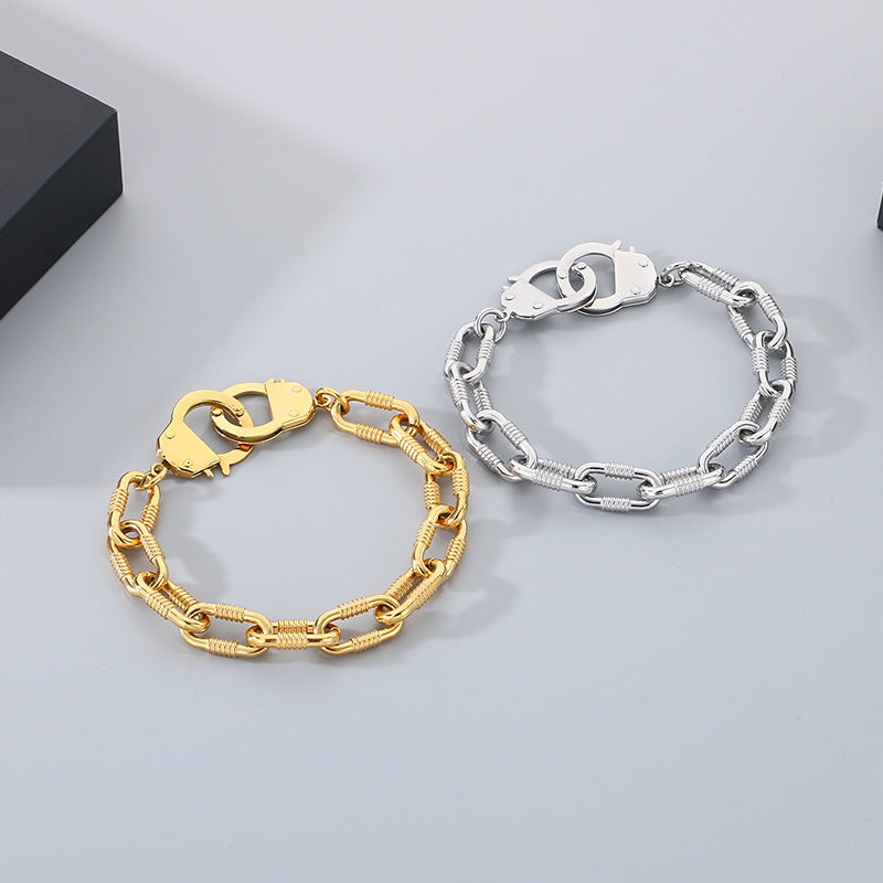 Mens Titanium Steel Bracelet Planderful Skull Buckle Bold