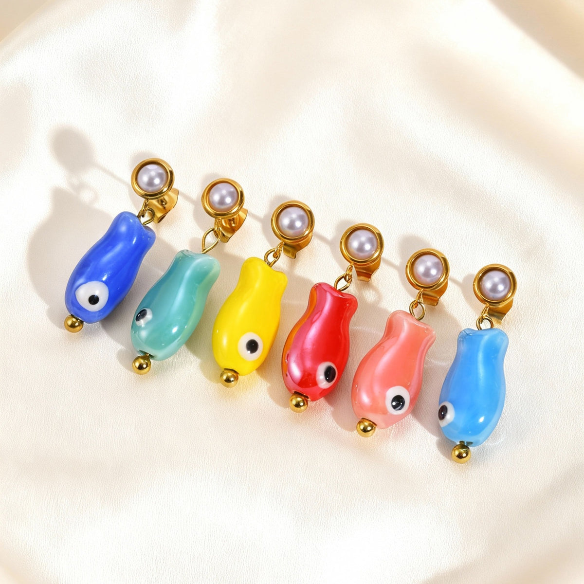 Stainless Steel Pearl Earrings