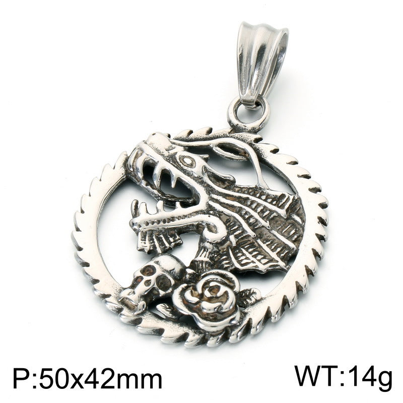 Nordic Viking Tree Of Life Pendant Retro Lion King Faucet Compass Stainless Steel Necklace