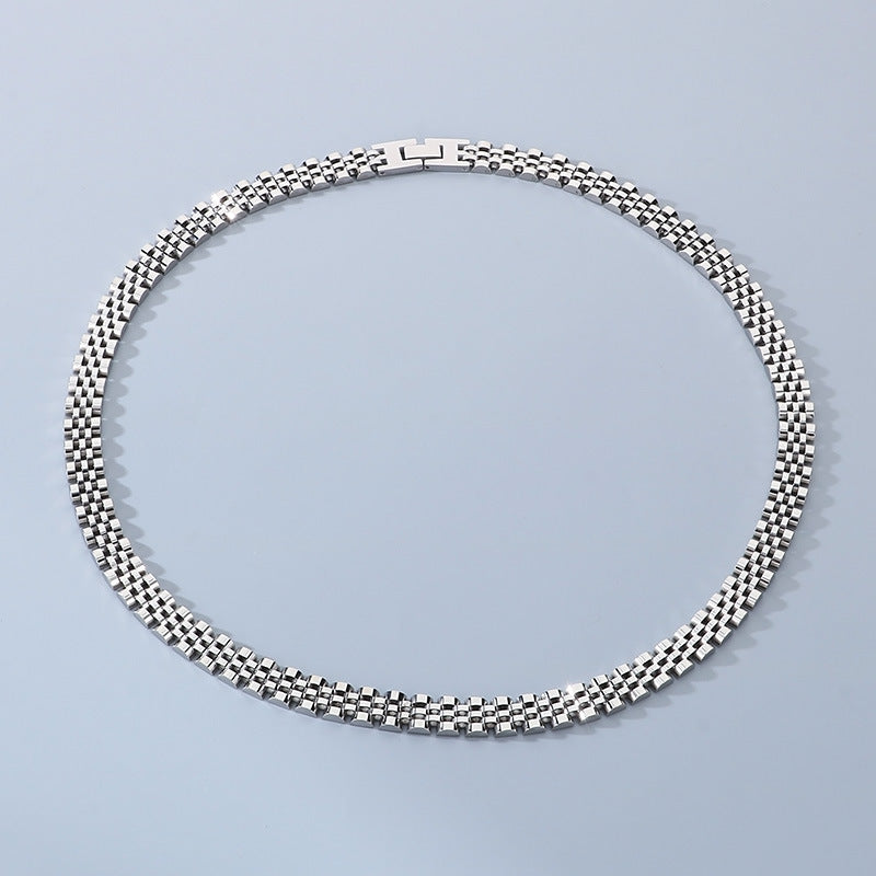 Planderful Glossy Hip Hop 10mm Five Row Chain For Men