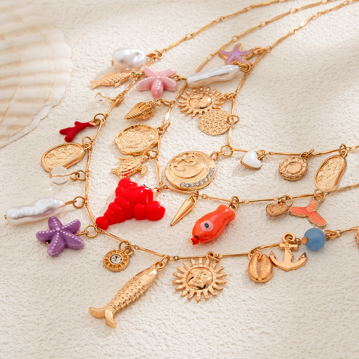 Planderful Vienna Verve Necklace – Coastal Inspired Multi-Layer Design