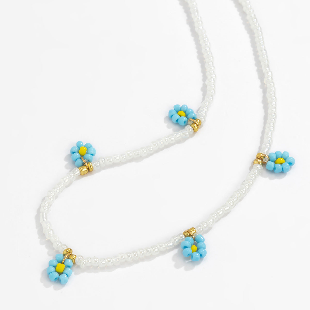 Planderful Vienna Verve Daisy Fringe Collarbone Necklace For Women Elegant Holiday Style