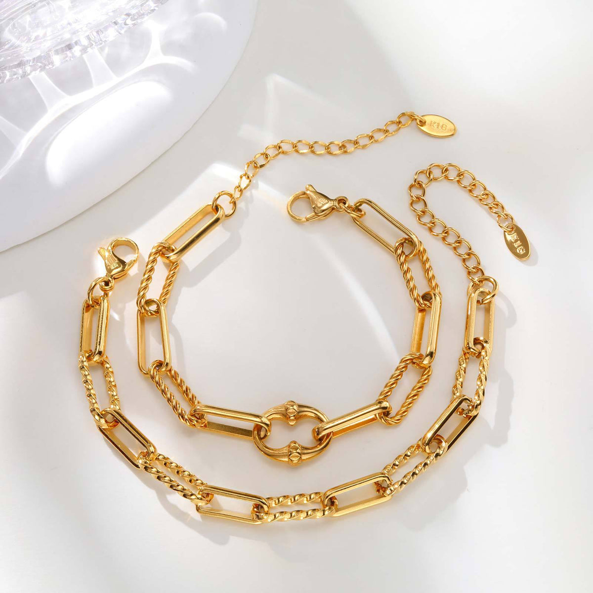 Handmade Chain Gold Stainless Steel Bracelet