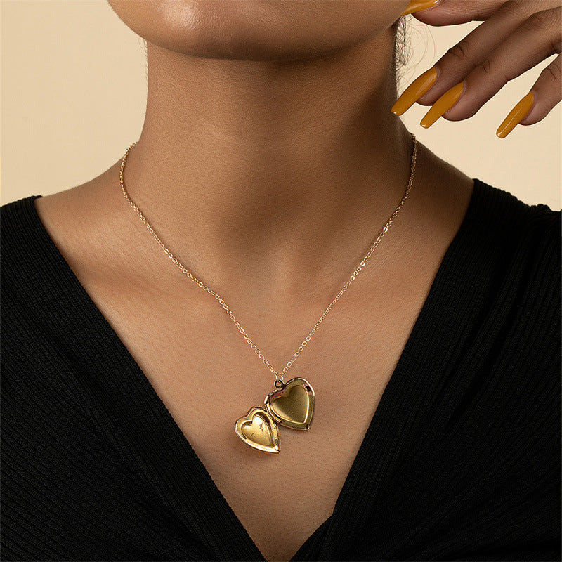 Heartfelt Metal Photo Box Pendant Necklace - Vienna Verve Collection