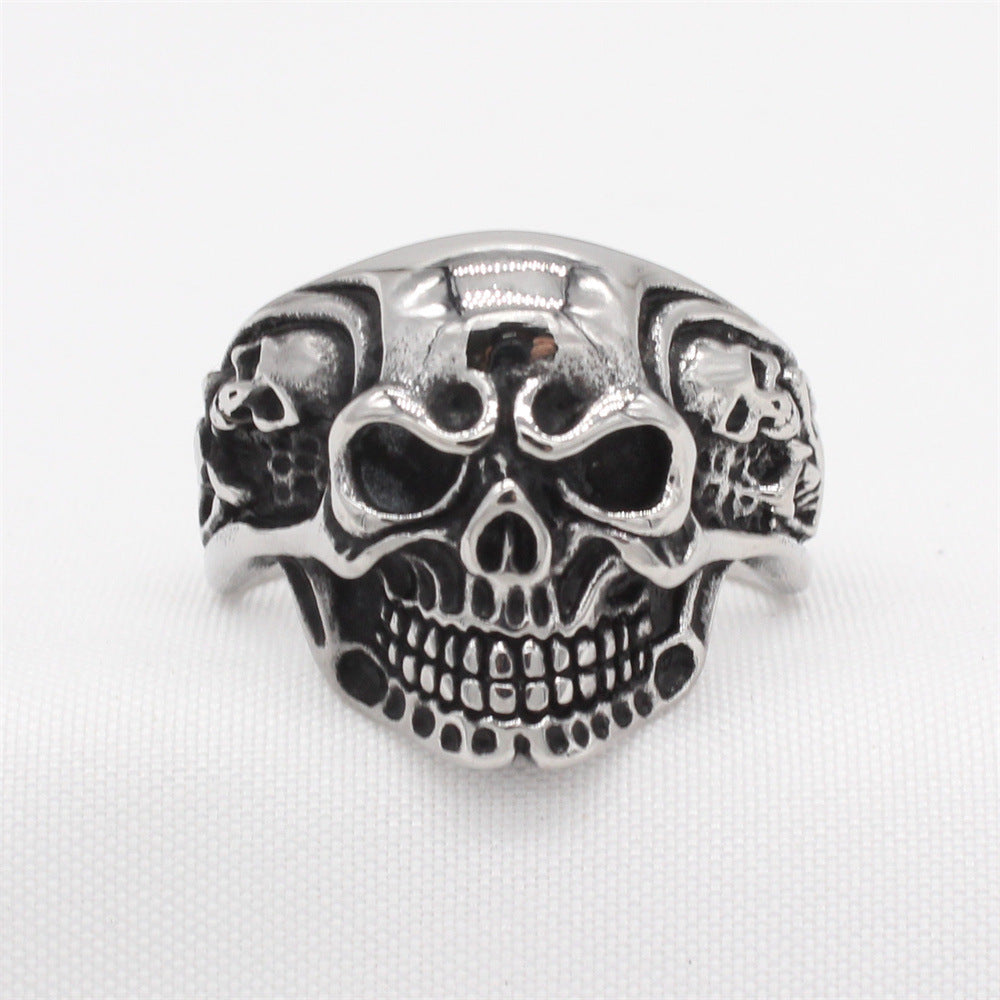 Planderful Everyday Genie – European and American Personalized Retro Skull Men's Titanium Steel Ring