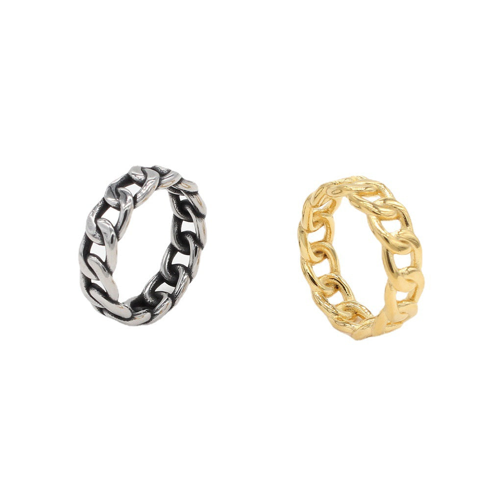 European Style Hip-hop Wind Chain Ring