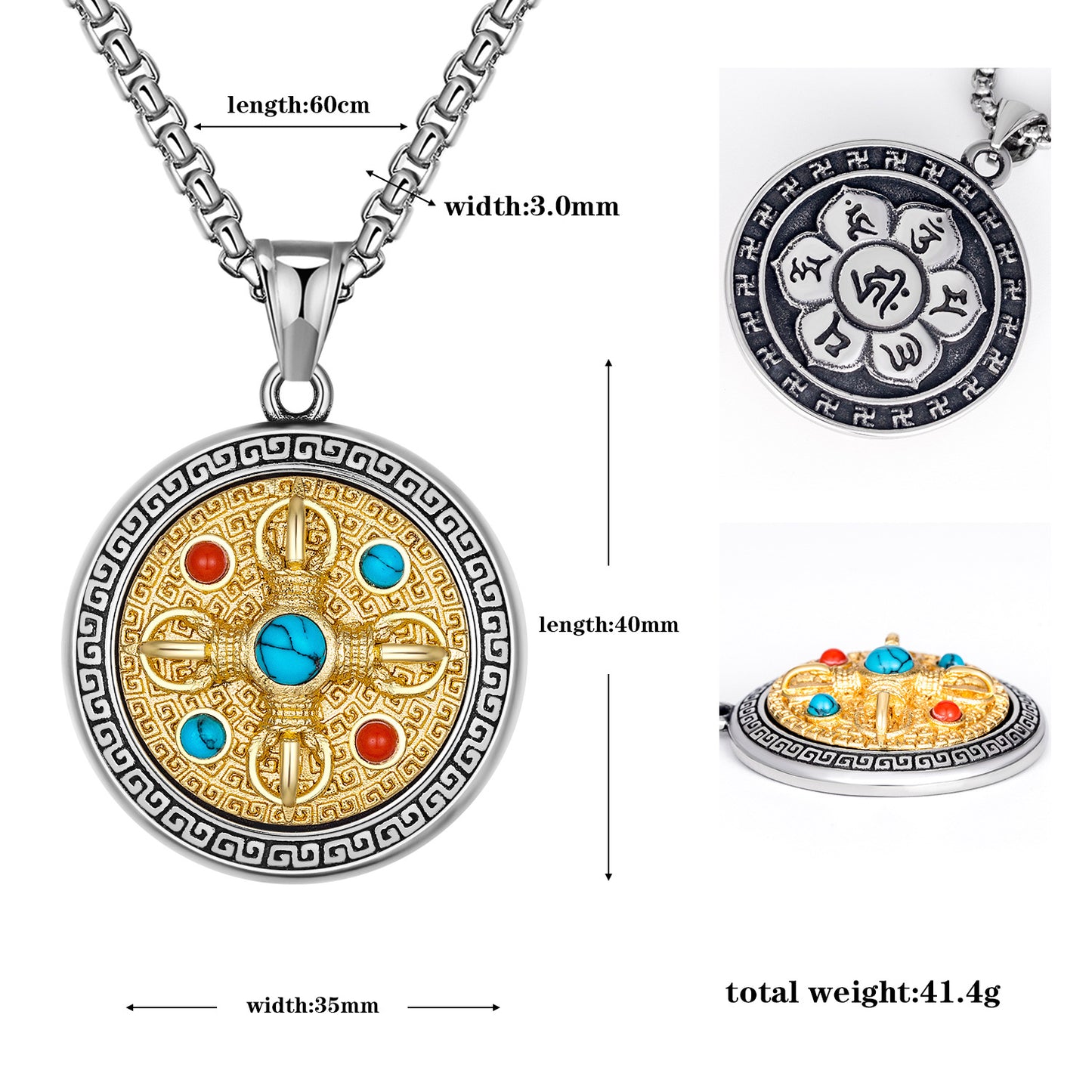Stainless Steel Necklace - Elegant Everyday Genie Pendant Necklace For Modern Jewelry Lovers