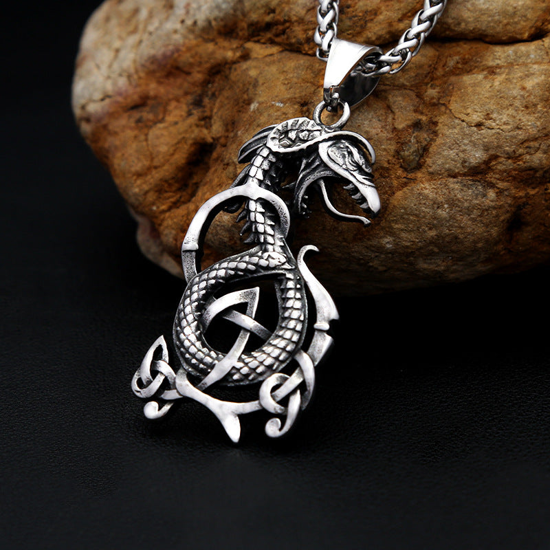 Vintage Viking Dragon Stainless Steel Men's Ring
