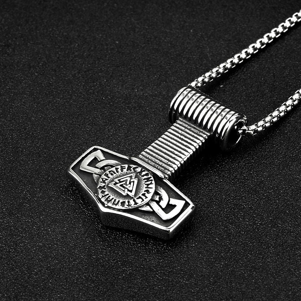 European And American Neckwear Viking Thor's Hammer Pendant