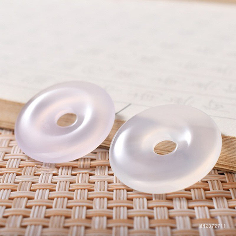 White Chalcedony Peace Buckle Pendant