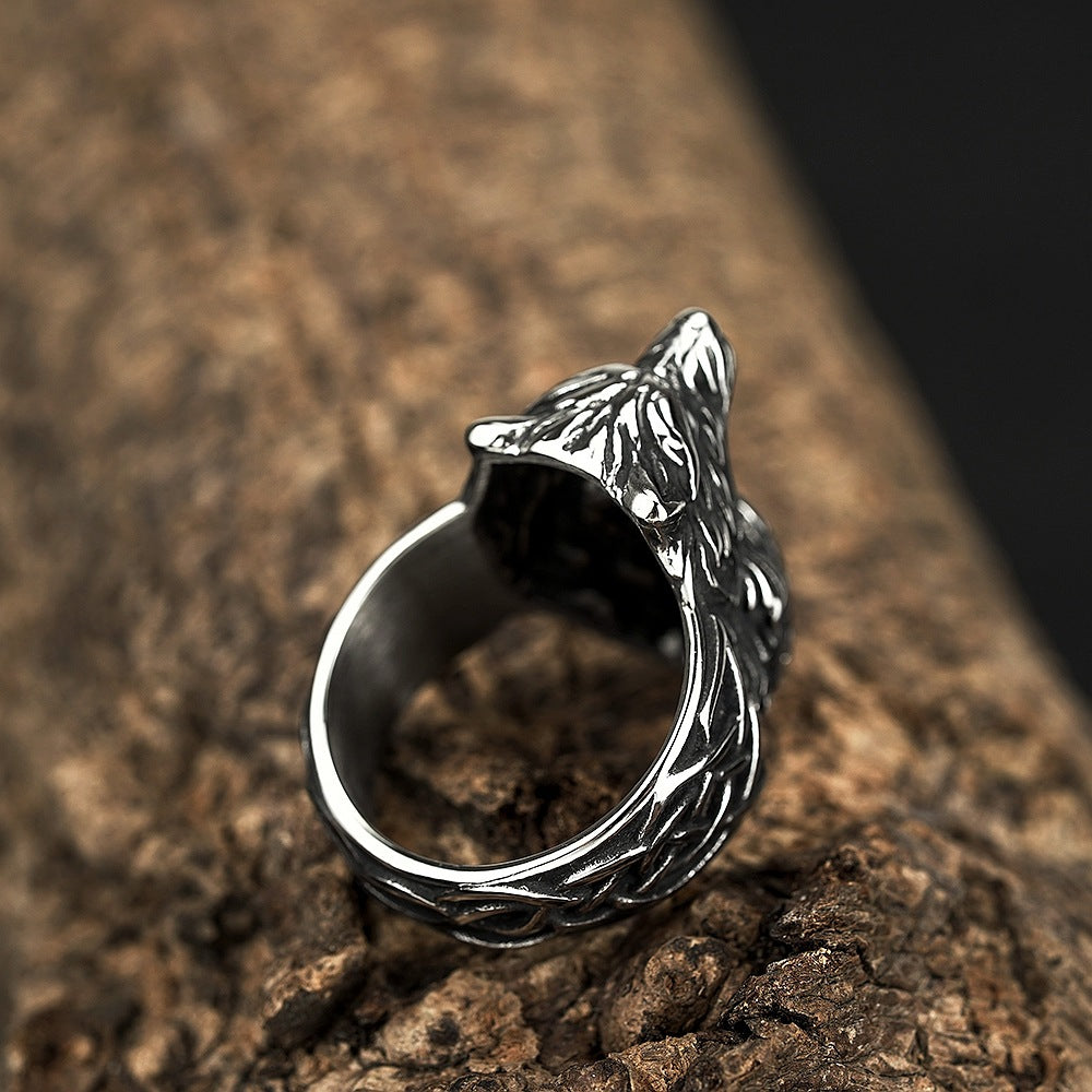 European and American Jewelry Titanium Steel Hip-Hop Ring