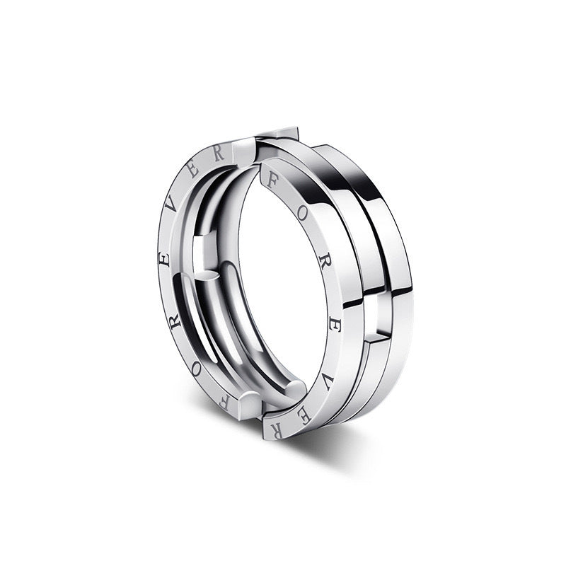 Planderful Everyday Genie Titanium Steel Ring For Men Does Not Fade Durable Modern Jewelry