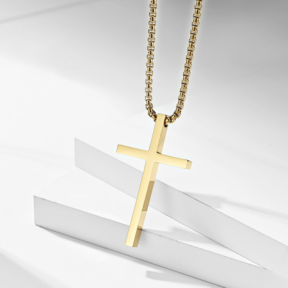 Steel Pendant – Minimalist Cross Pendant