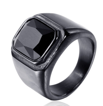 Planderful Zircon Titanium Steel Ring For Men And Women Unisex Smooth Surface Protection Statement