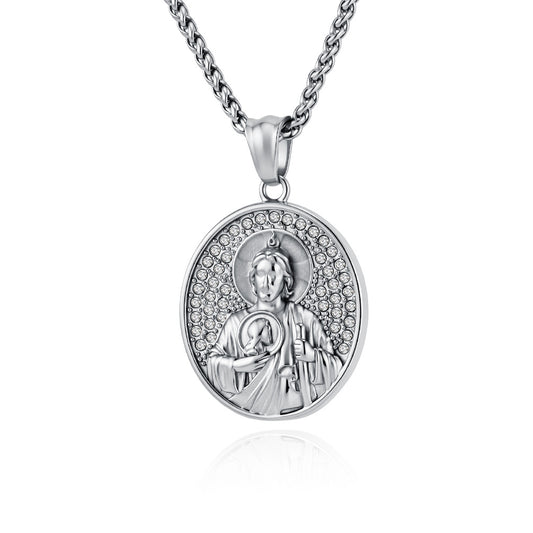 Stainless Steel Zircon Vintage Necklace