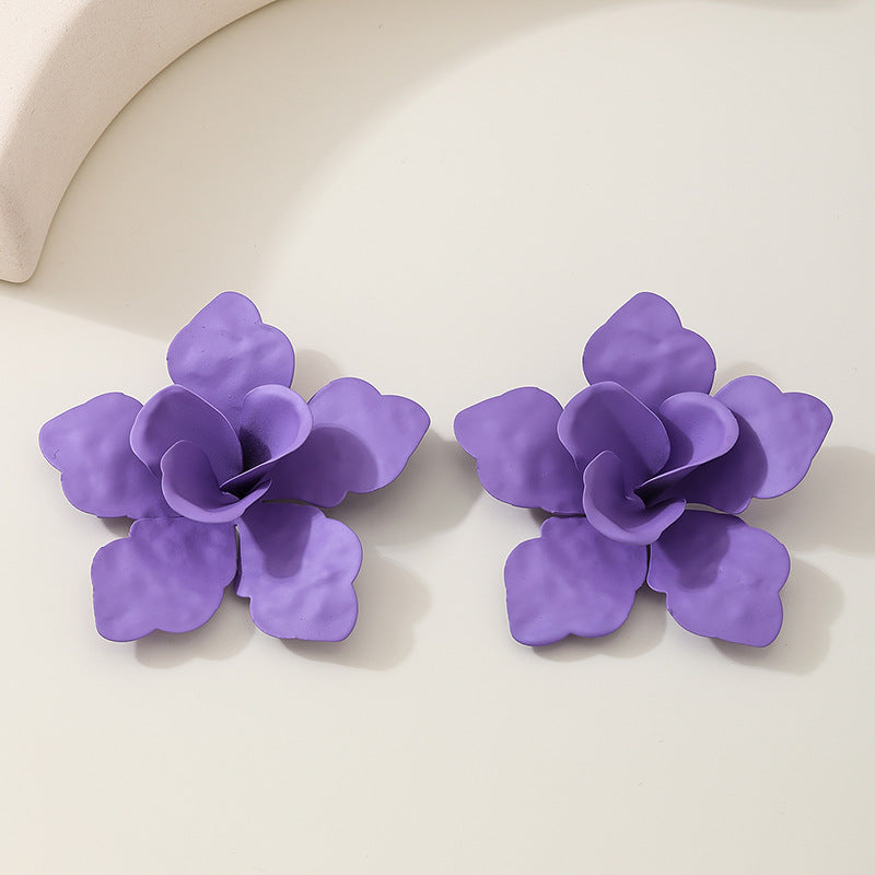 Planderful Vienna Verve Earrings – Exaggerated Big Flower Design