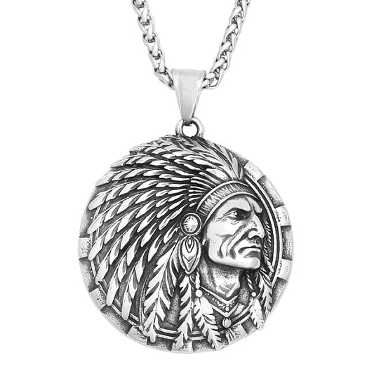 Punk Indian Stainless Steel Men's Pendant Necklace