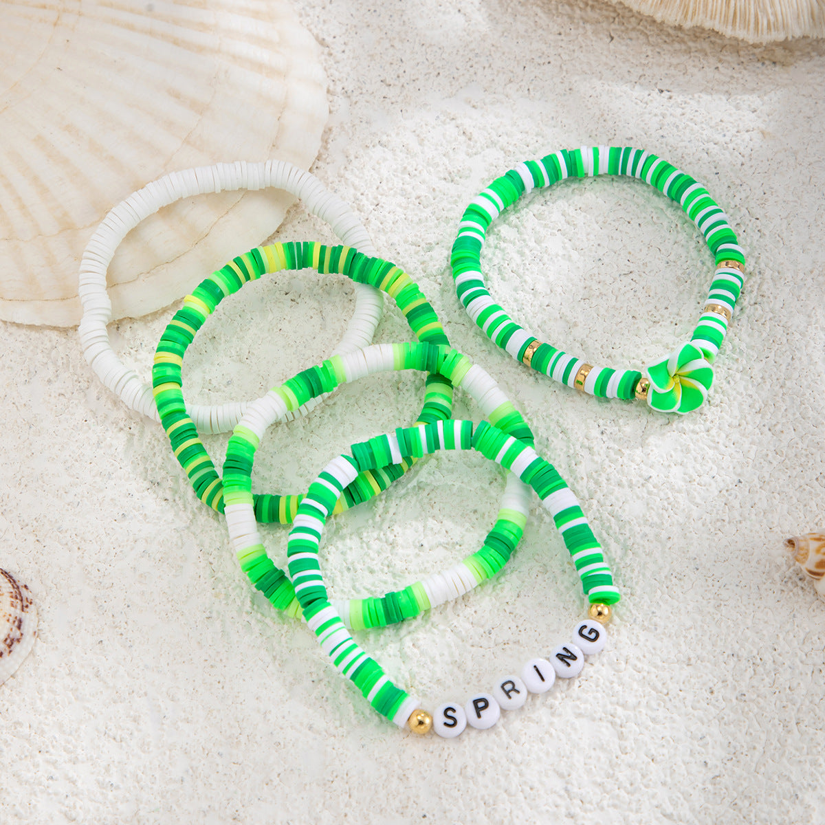 Planderful Vienna Verve Bracelet Set – Bohemian Beaded Flower Design