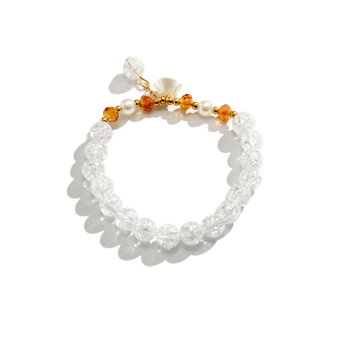 Planderful Vienna Verve Crystal Butterfly Bracelet For Women Elegant Beaded Elastic Jewelry